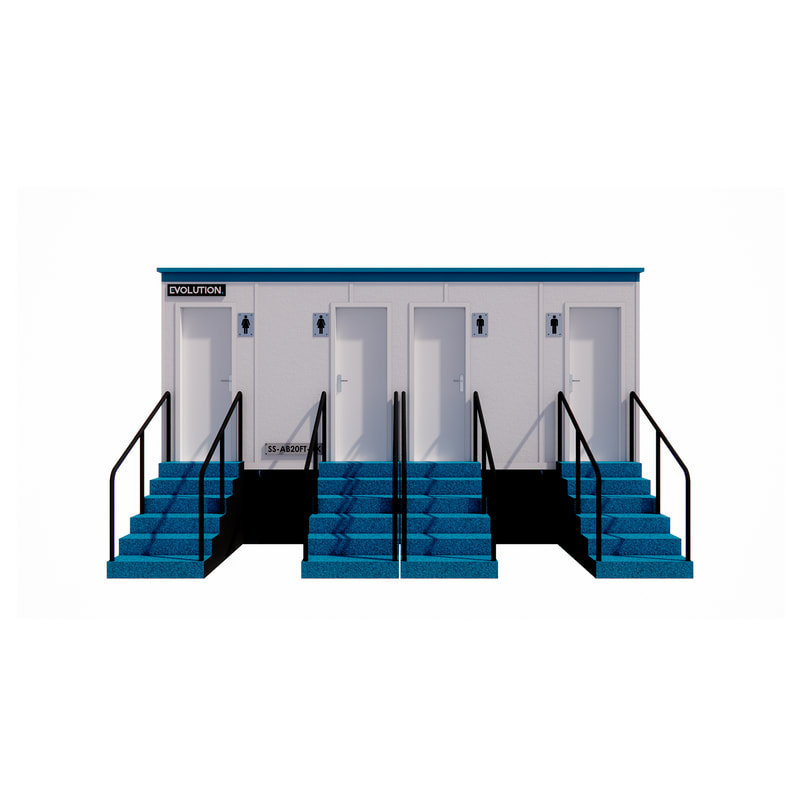 SS-PBC-AB-020-T01 20FT VIP 4-Door Male & Female Ablution